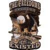 FREEDOM EXISTED METAL SIGN (7090) EMBOSSED DIE-CUT ALUMINUM by Desperate Enterprises