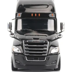 Freightliner Cascadia SBFA Tandem with 72" Sleeper - Black 1:50 Scale Diecast Model Truck by Diecast Masters