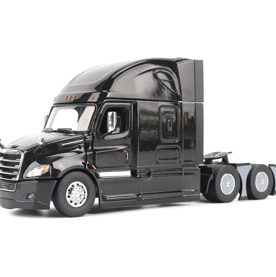 Freightliner Cascadia SBFA Tandem with 72" Sleeper - Black 1:50 Scale Diecast Model Truck by Diecast Masters