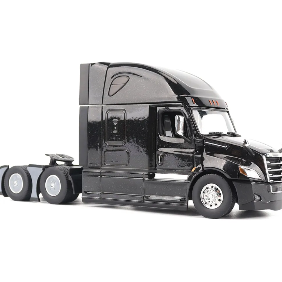 Freightliner Cascadia SBFA Tandem with 72" Sleeper - Black 1:50 Scale Diecast Model Truck by Diecast Masters
