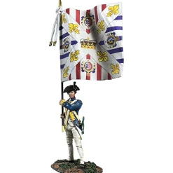 French Royal Deux-Ponts Ensign with Color 1/30 Figure William Britain (16188) 1:30 scale Metal by William Britain
