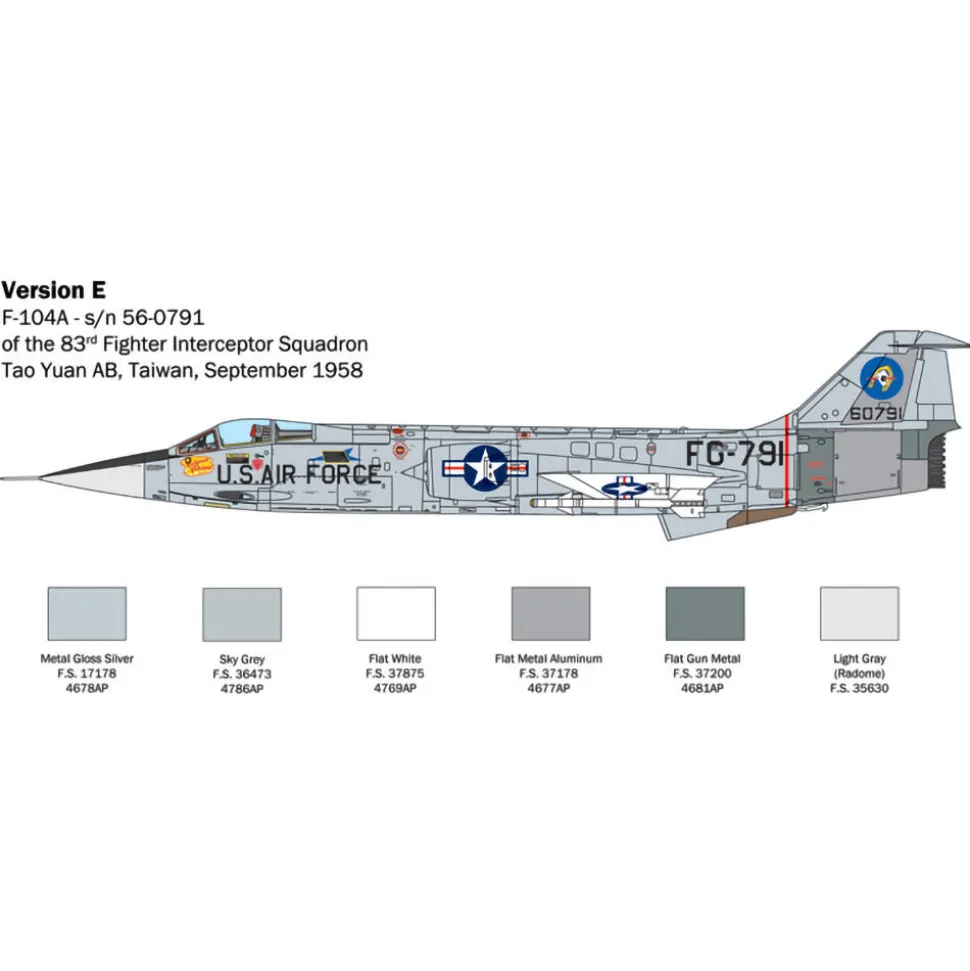 F-104 Starfighter A/C 1/32 Kit 1:32 Scale Plastic Model Kit by Italeri