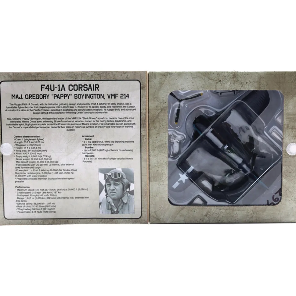 F4U-1A Corsair 1/72 Die Cast Model Militaria Diecast (27299-42) 1:72 scale Metal by Militaria Diecast
