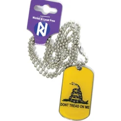 Gadsden Dog Tag Necklace CK2128 Lightweight Stainless Steel by Ramson's Imports, Inc