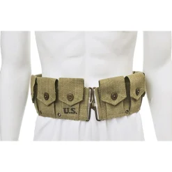 GARAND M1923 CARTRIDGE BELT MARKED JT&L® 1943 LIGHT OD World War Supply (652) by World War Supply