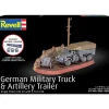 German Military Truck & Artillery Trailer Complete Model Kit 1:76 Scale Plastic Model Kit by Revell