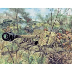 Germ. PAK 40 AT Gun & crew 1/72 Plastic Figures Italeri (6096s) 1:72 Scale Plastic by Italeri