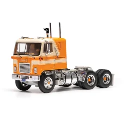 1970 GMC Astro 95 - Orange And White 1:64 Scale Diecast Model Truck by IXO Models