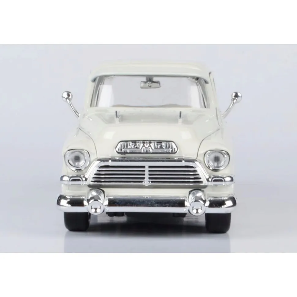 1957 GMC Blue Chip Pickup - Cream 1:24 Scale Diecast Model Truck by Motormax