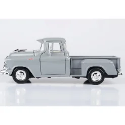 1957 GMC Blue Chip Pickup - Gray 1:24 Scale Diecast Model Truck by Motormax