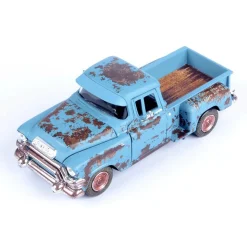 1955 GMC Blue Chip Pickup - Weathered Treasure 1:24 Scale Diecast Model Truck by Motormax