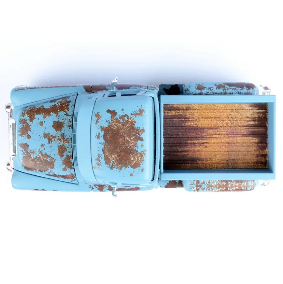 1955 GMC Blue Chip Pickup - Weathered Treasure 1:24 Scale Diecast Model Truck by Motormax