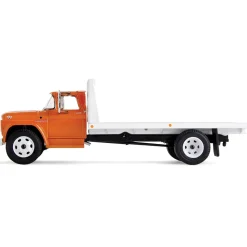 GMC 4000 Flatbed Truck - Omaha Orange 1:64 Scale Diecast Model Truck by Diecast Promotions