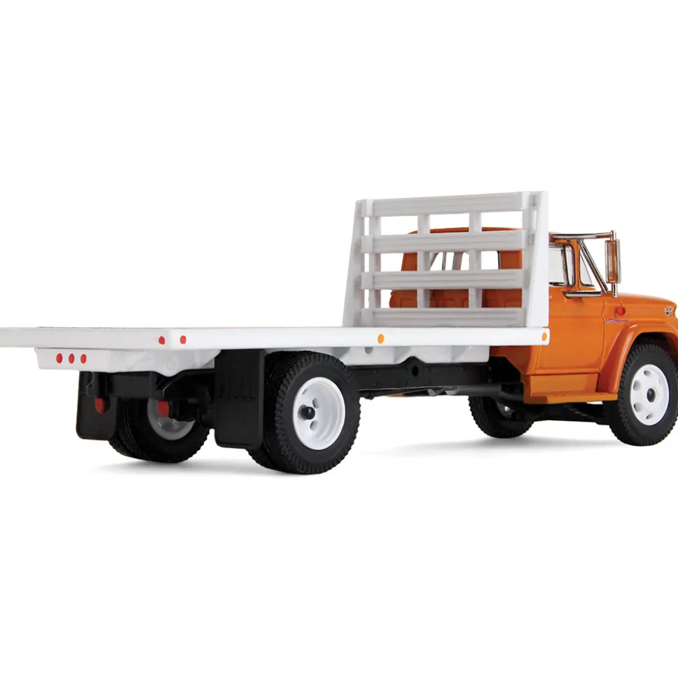 GMC 4000 Flatbed Truck - Omaha Orange 1:64 Scale Diecast Model Truck by Diecast Promotions