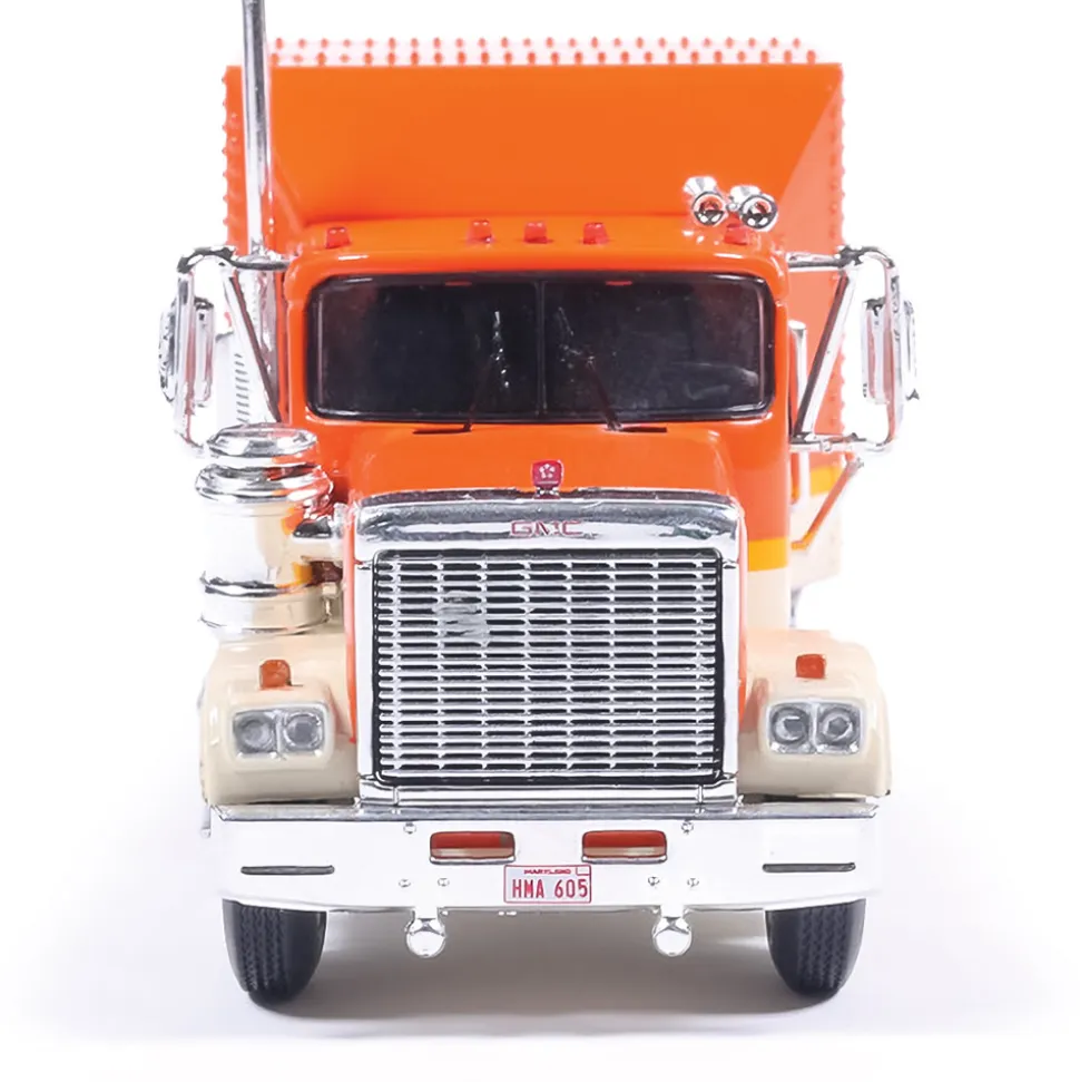1980 GMC General - Orange And Yellow 1:64 Scale Diecast Model Truck by IXO Models
