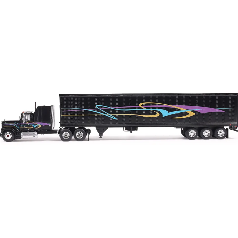 1980 GMC General With Black Trailer 1:64 Scale Diecast Model Truck by IXO Models