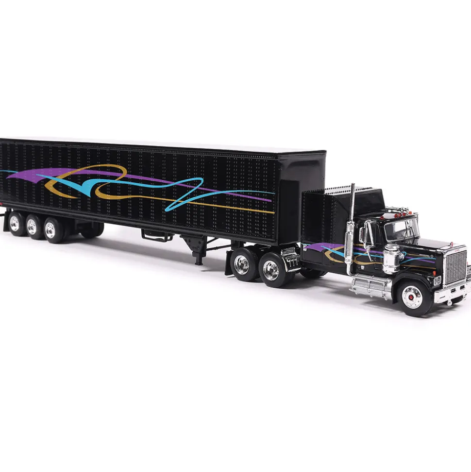 1980 GMC General With Black Trailer 1:64 Scale Diecast Model Truck by IXO Models