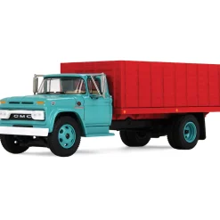 GMC 4000 Grain Truck - Turquoise&Red 1:64 Scale Diecast Model Truck by Diecast Promotions