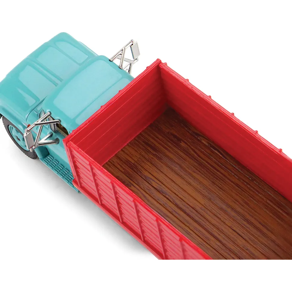 GMC 4000 Grain Truck - Turquoise&Red 1:64 Scale Diecast Model Truck by Diecast Promotions
