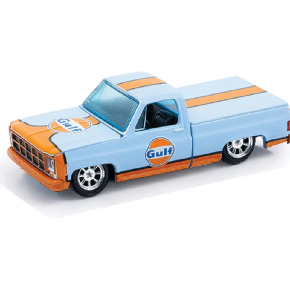 1979 GMC Sierra Classic 15 Custom GULF - Blue - MiJo Exclusives 1:64 Scale Diecast Model Truck by Mijo