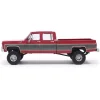 1977 GMC Sierra Grande K2500 Crew Cab Wideside - Dark Red Metallic and Silver Special Two-Tone - Lifted 1:64 Scale Diecast Model Truck by IXO Models