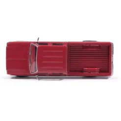 1977 GMC Sierra Grande K2500 Crew Cab Wideside - Dark Red Metallic and Silver Special Two-Tone - Lifted 1:64 Scale Diecast Model Truck by IXO Models