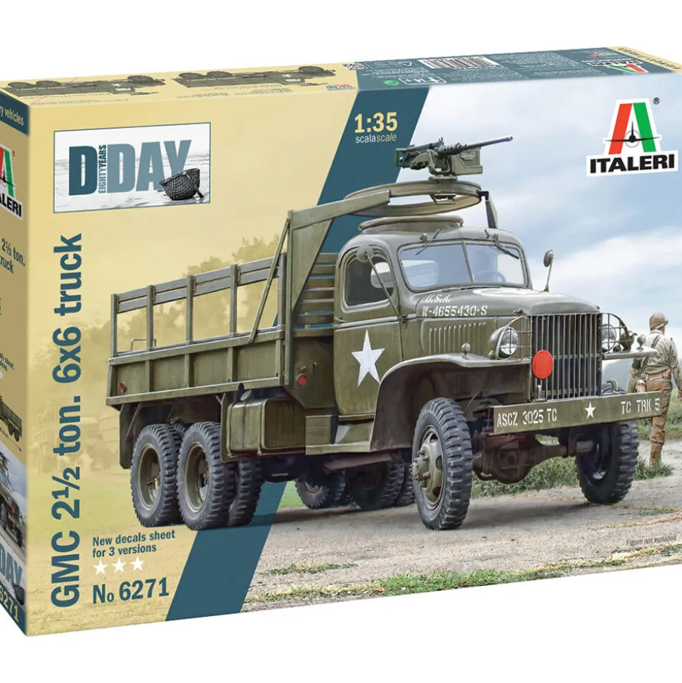 GMC 2 1/2 Ton, 6X6 Truck 1/35 Kit 1:35 Scale Plastic Model Kit by Italeri