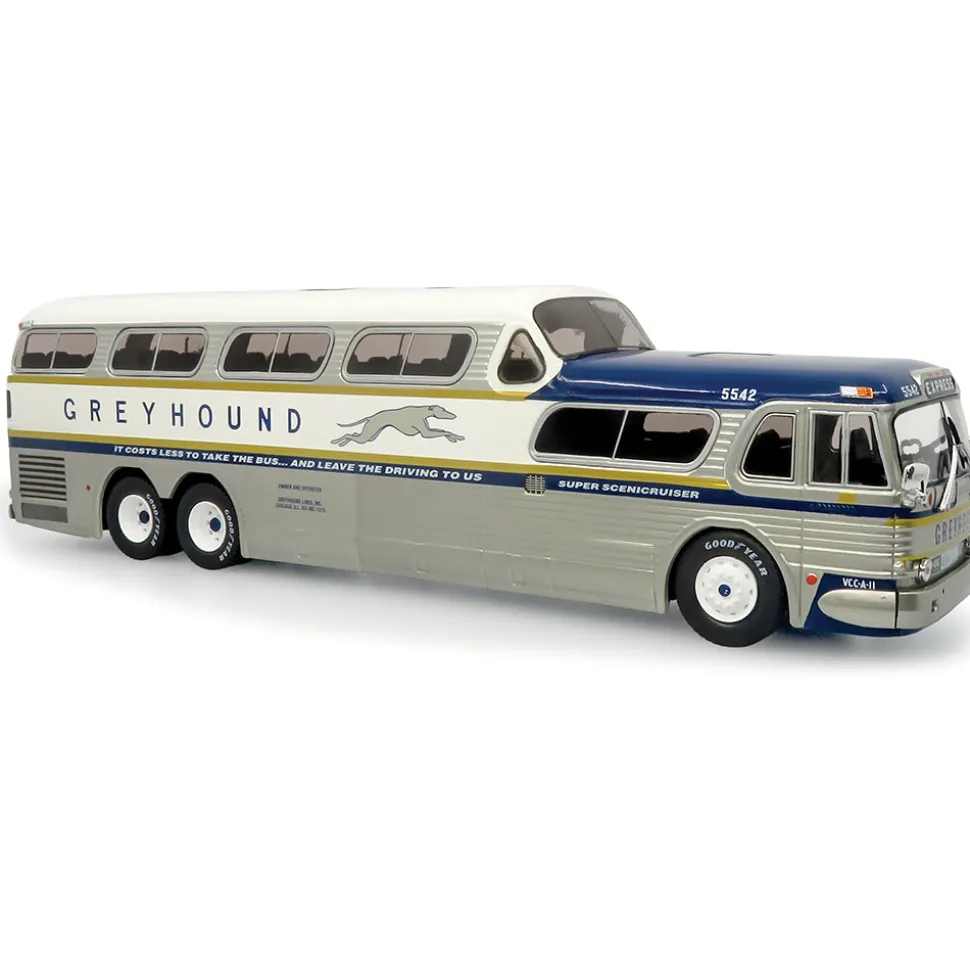 GM PD-4501 Scenicruiser Coach: Greyhound Bus Lines - 50th Anniversary 1:43 Scale Diecast Model Truck by Iconic Replicas