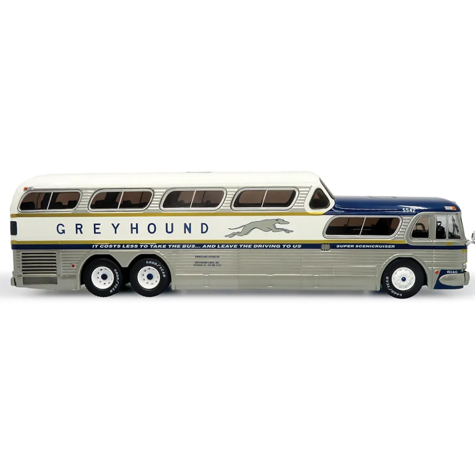 GM PD-4501 Scenicruiser Coach: Greyhound Bus Lines - 50th Anniversary 1:43 Scale Diecast Model Truck by Iconic Replicas