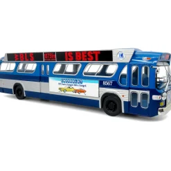 1963 GM TDH-5303 Fishbowl Batwing Transit Bus: MTA New York City 1:43 Scale Diecast Model Truck by Iconic Replicas
