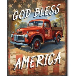 God Bless America Truck Sign by Desperate Enterprises