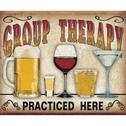 Group Therapy Metal Sign 2041 Tin by Desperate Enterprises