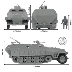 Hanomag Halftrack Armored Vehicle 1/32 Plastic Model BMC Toys (67335) 1:32 Scale Plastic by BMC Toys