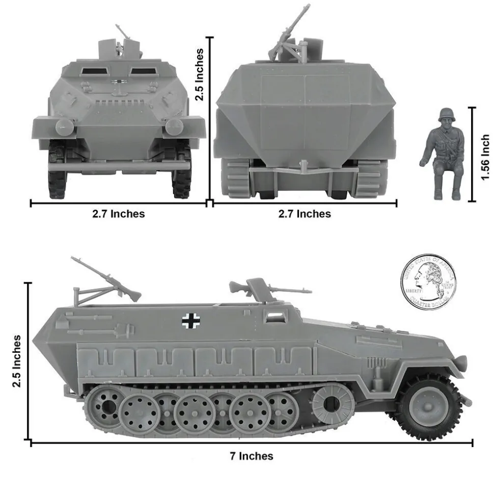 Hanomag Halftrack Armored Vehicle 1/32 Plastic Model BMC Toys (67335) 1:32 Scale Plastic by BMC Toys