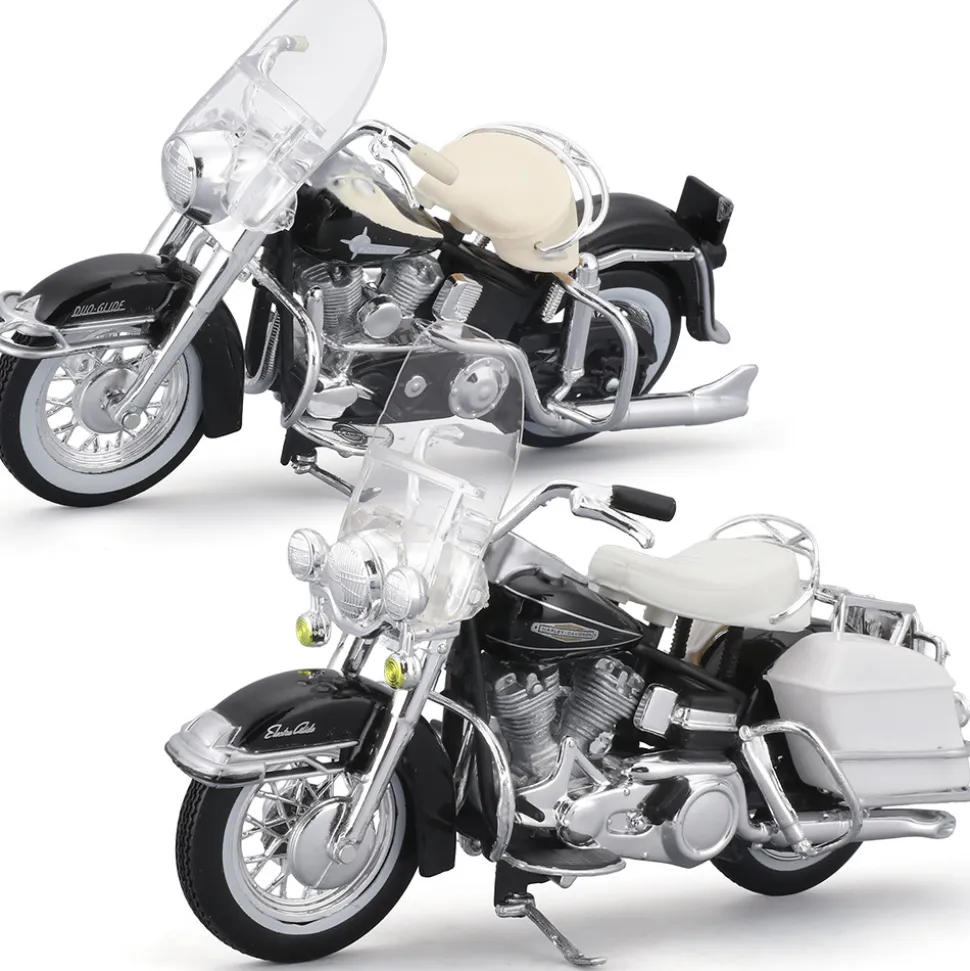 Harley-Davidson Duo 1968 Electra Glide + 1962 Duo Glide 1:18 Scale Diecast Model Motorcycle by Maisto