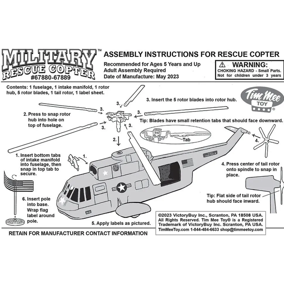 Helicopter Rescue Plastic 26 Piece Set VICTORYBUY (TM-67880) Plastic by Tim Mee