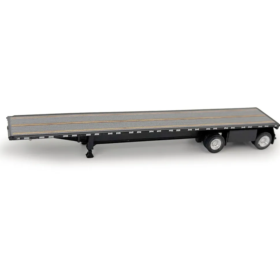 High Boy Spread Axle Flatbed Trailer - Black 1:87 Scale Model Truck by HO Logistics