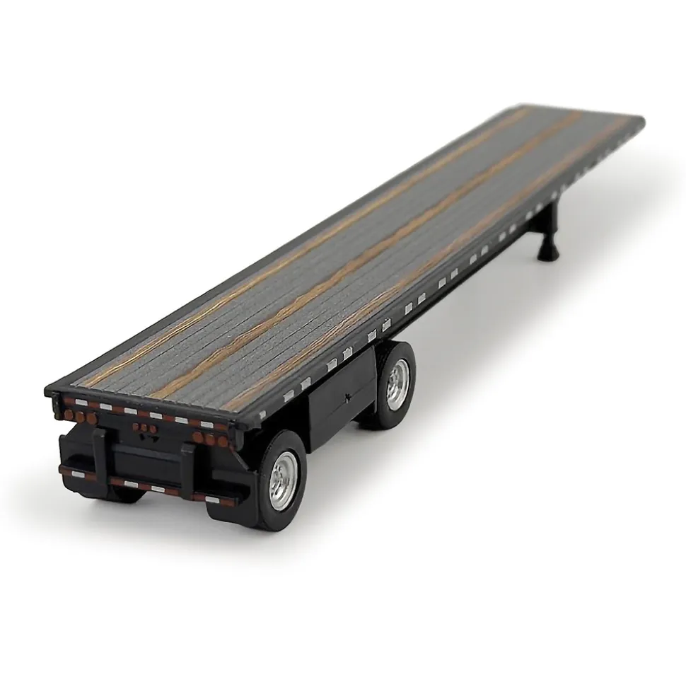 High Boy Spread Axle Flatbed Trailer - Black 1:87 Scale Model Truck by HO Logistics
