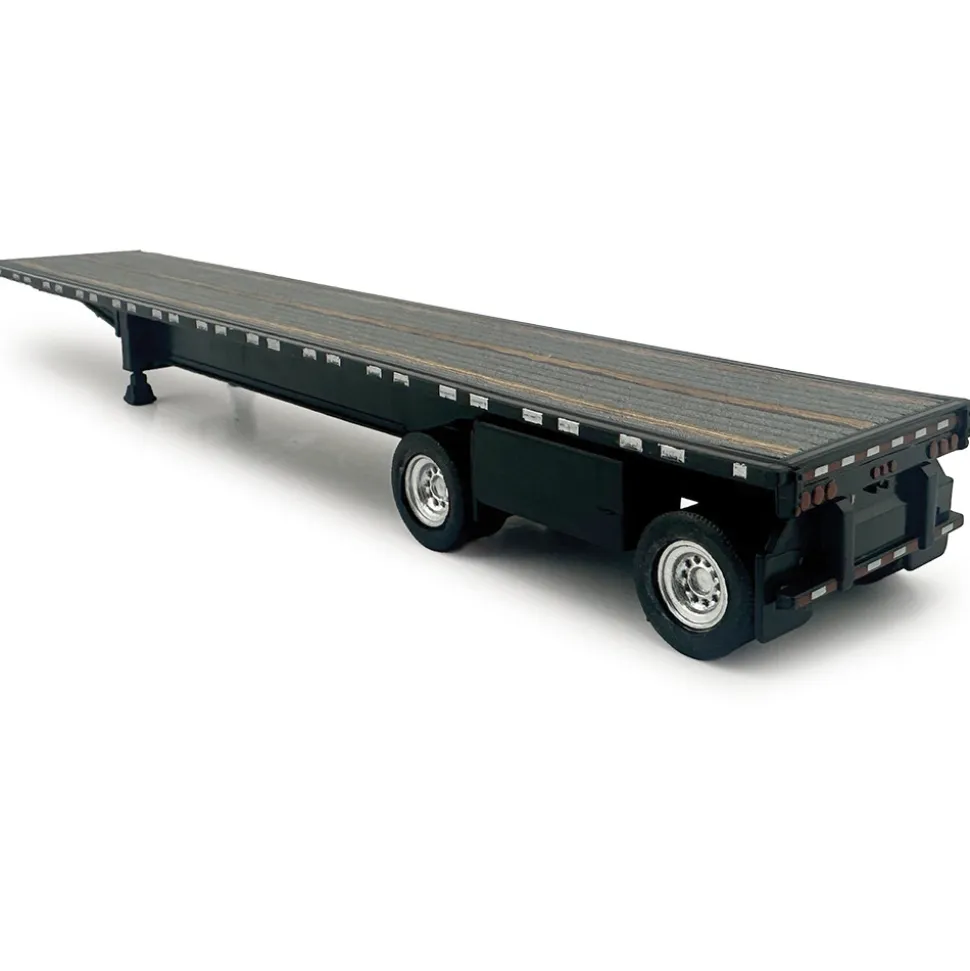 High Boy Spread Axle Flatbed Trailer - Black 1:87 Scale Model Truck by HO Logistics