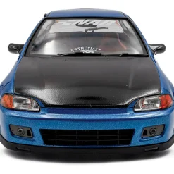 1991 Honda Civic (EG6) Solido Works - Cobalt Blue Pearl 1:18 Scale Diecast Model Car by Solido