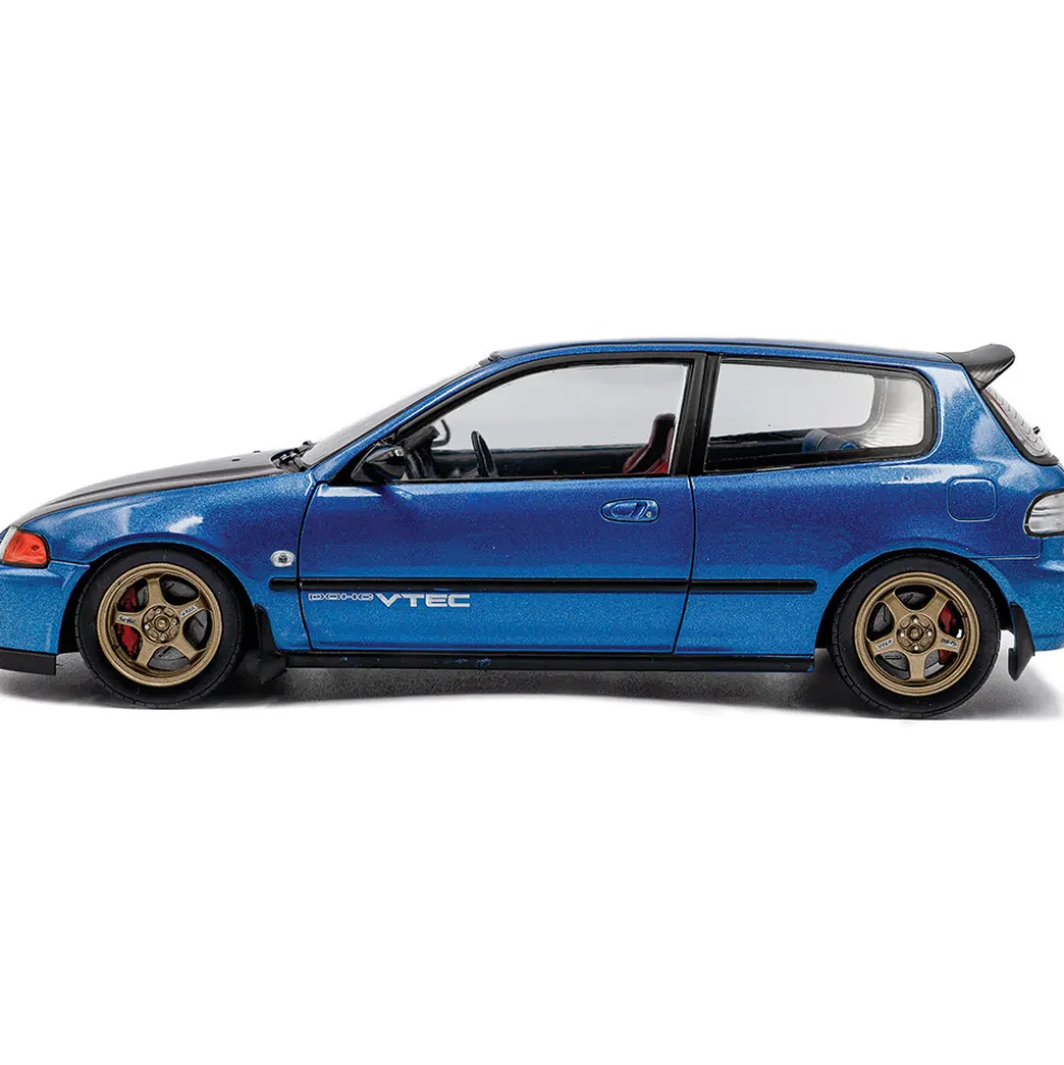 1991 Honda Civic (EG6) Solido Works - Cobalt Blue Pearl 1:18 Scale Diecast Model Car by Solido