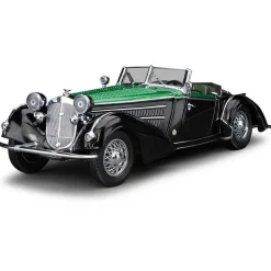 1939 Horch 855 Roadster - Black/Dark Green 1:18 Scale Diecast Model Car by Sunstar