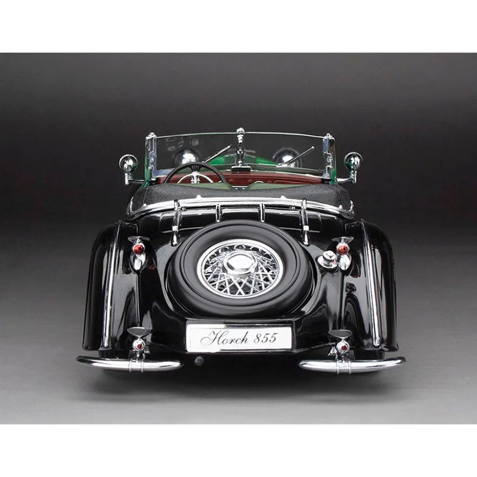 1939 Horch 855 Roadster - Black/Dark Green 1:18 Scale Diecast Model Car by Sunstar