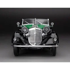 1939 Horch 855 Roadster - Black/Dark Green 1:18 Scale Diecast Model Car by Sunstar