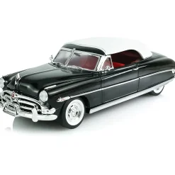 1952 Hudson Hornet Twin-H Convertible Brougham Black - Barrett-Jackson Scottsdale 2025 1:18 Scale Diecast Model Car by Greenlight