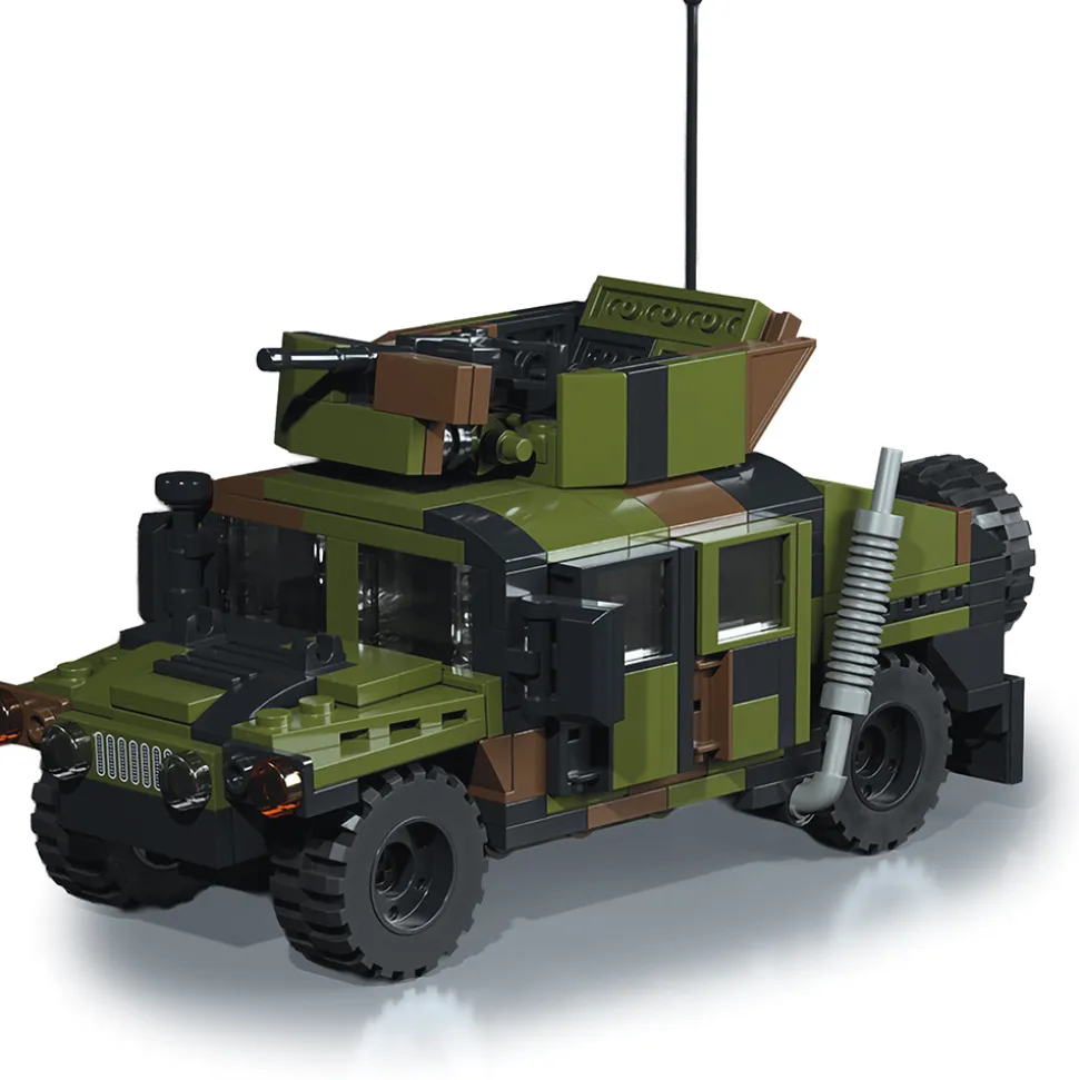 HUMVEE M1151A1 Building Block Model - 372 Pieces Building Brick Set by Atom Brick Company