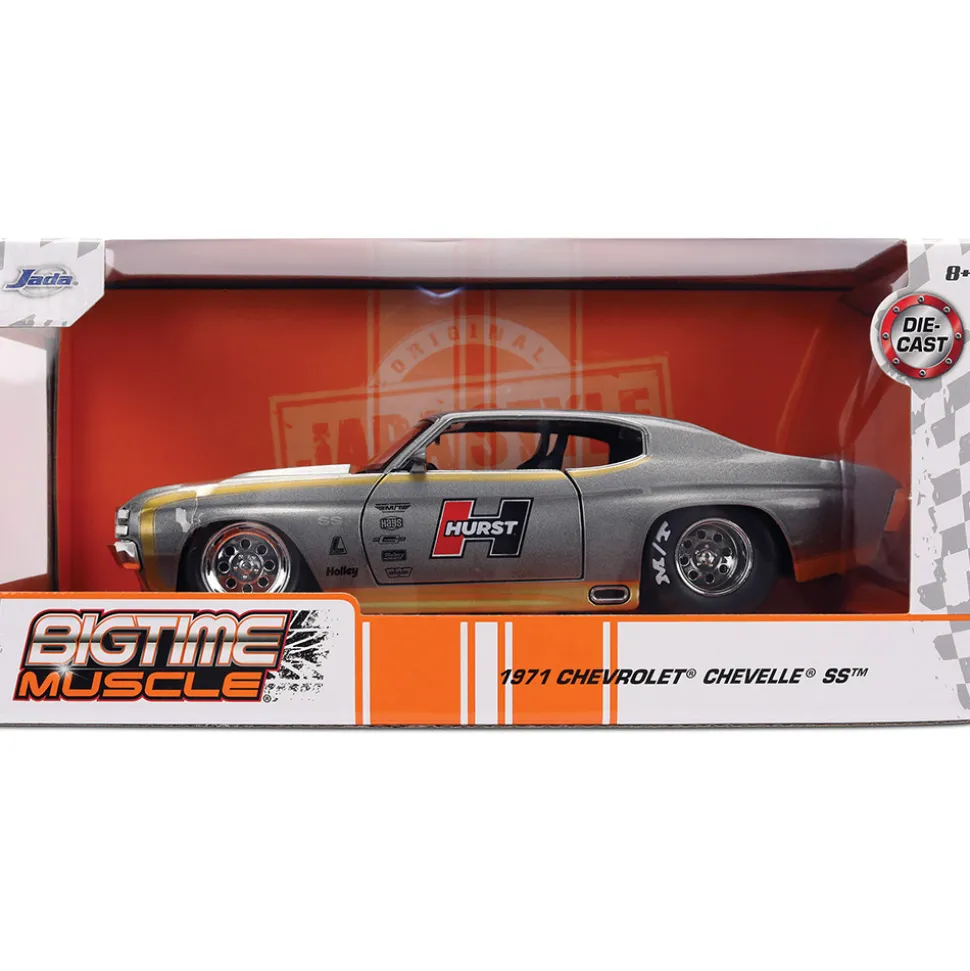 1971 Hurst Chevy Chevelle SS - Gray 1:24 Scale Diecast Model Car by Jada Toys