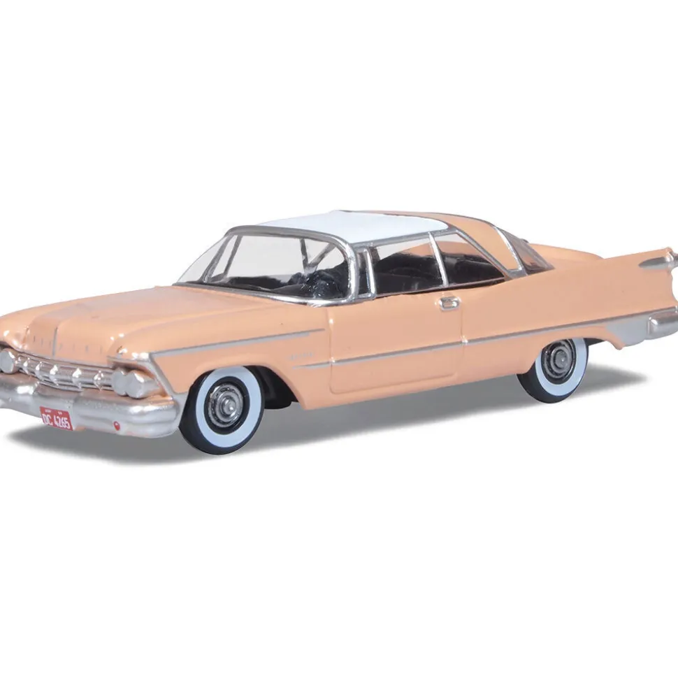 1959 Imperial Crown Coupe - Persian Pink / White 1:87 Scale Diecast Model Car by Oxford Diecast