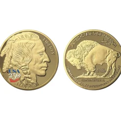 INDIAN BUFFALO GOLDEN TRIBUTE 1 OZ COIN -250TH ANNIVERSARY Merrick Mint (BUFF_250TH_GLD_TRIB) by Merrick Mint