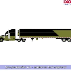 2010 International Lonestar with Reefer Trailer - Green and Black 1:64 Scale Diecast Model Truck by IXO Models